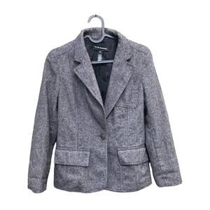 Club Monaco Wool Blazer Front Flap Pocket Grey 0